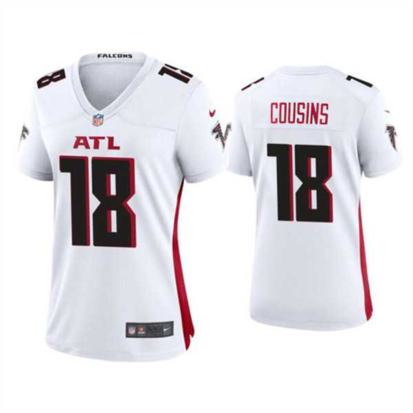 Womens Atlanta Falcons #18 Kirk Cousins White Stitched Jersey Dzhi->atlanta falcons->NFL Jersey